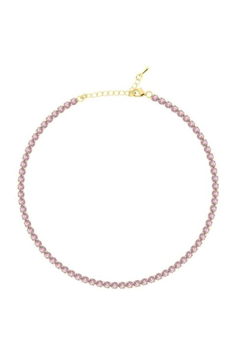 Merano Design 4mm Pembe Su Yolu Choker