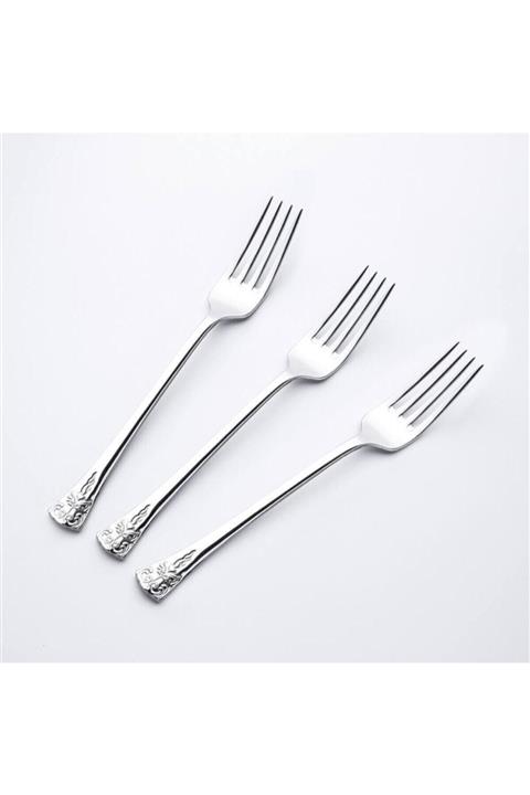 Nehir Akasya 12 Adet Sade Tatlı Çatal 18-10 304