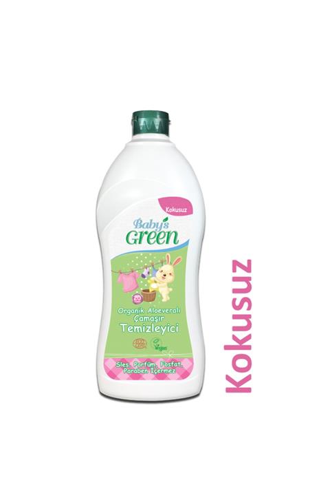 Mom's Green Organik Aloe Veralı Bebek Çamaşır Temizleyici Kokusuz | 1 L