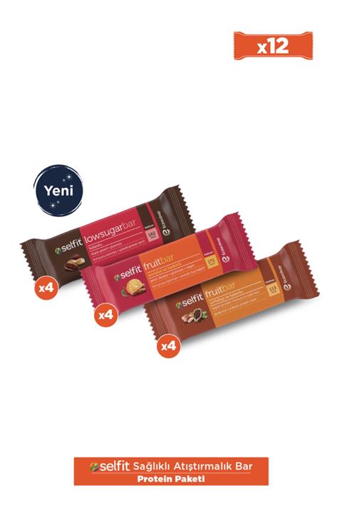 Eczacıbaşı Selfit Sağlıklı Atıştırmalık Bar Protein Paketi X 12 Adet