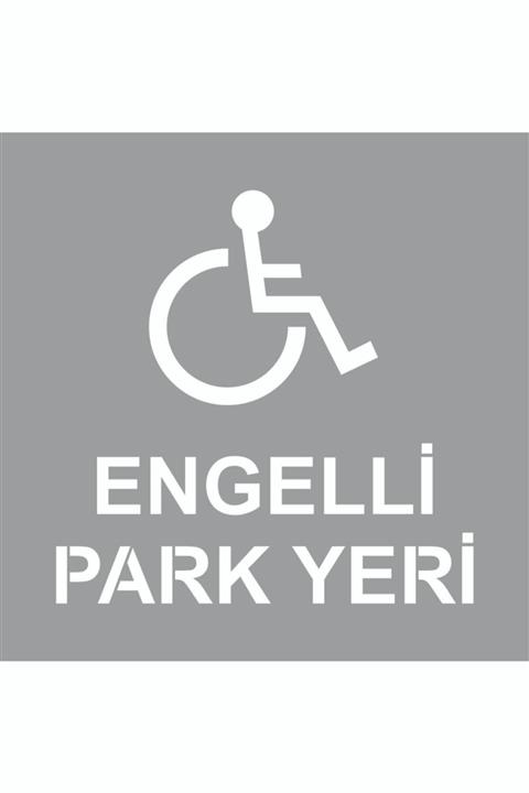 Umut Bilisim Tek Alüminyum Boyama Şablonu Engelli Park Yeri 100x100cm,engelli Park Alüminyum Boyama Şablonu 100x100cm