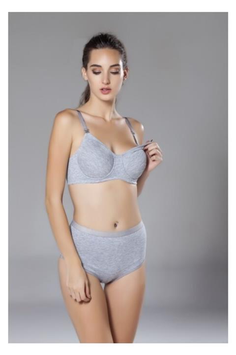 Nil İç Giyim Gri Cotton Pamuklu Hamile Külot