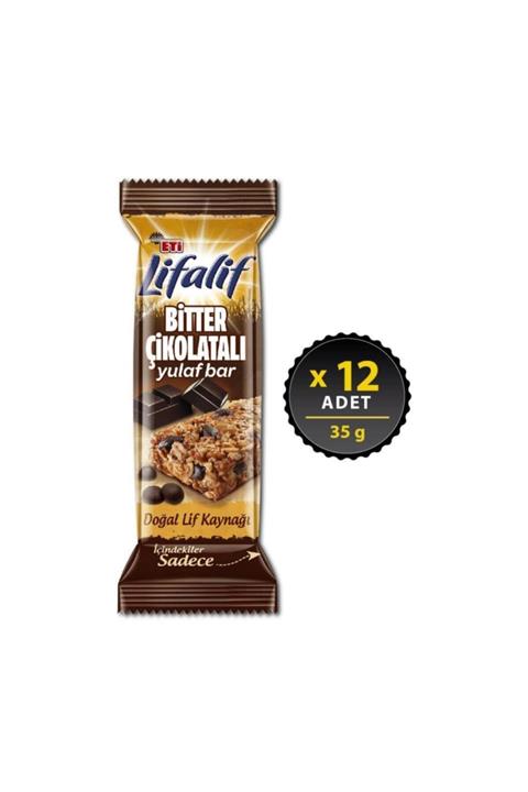 Eti Lifalif Bitter Çikolatalı Yulaf Bar 35 g x 12 Adet
