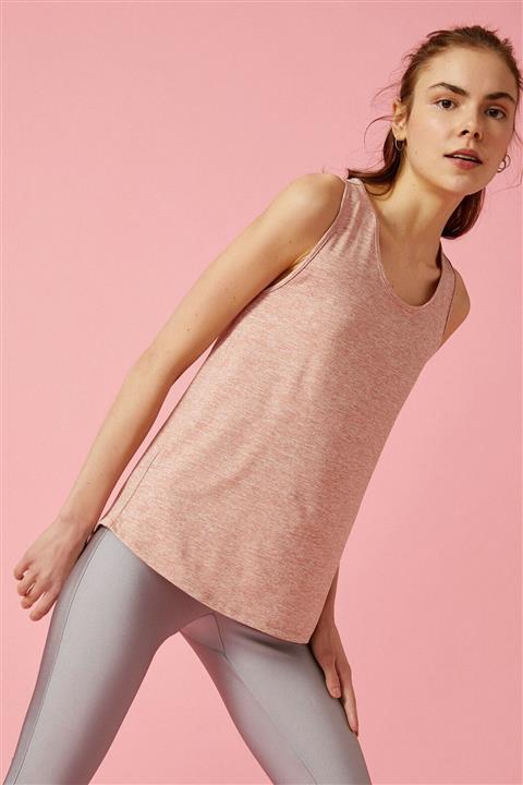 Koton Kadın Pembe Bisiklet Yaka Tanktop