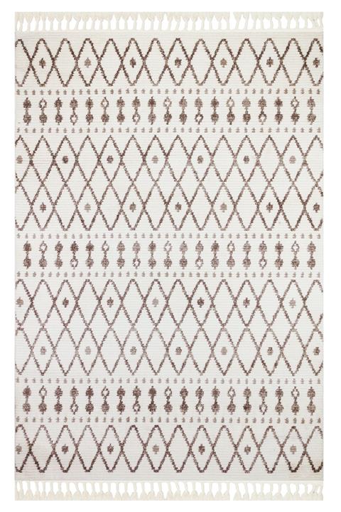 EVİMOD Nordic Iskandinav Tarz Bohem Vizon Modern Shaggy Halı Kilim