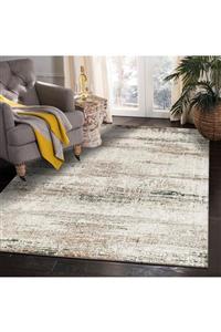 Sermod Bej Özel Kilim Dokulu Modern Kaymaz Süngerli Halı Örtüsü