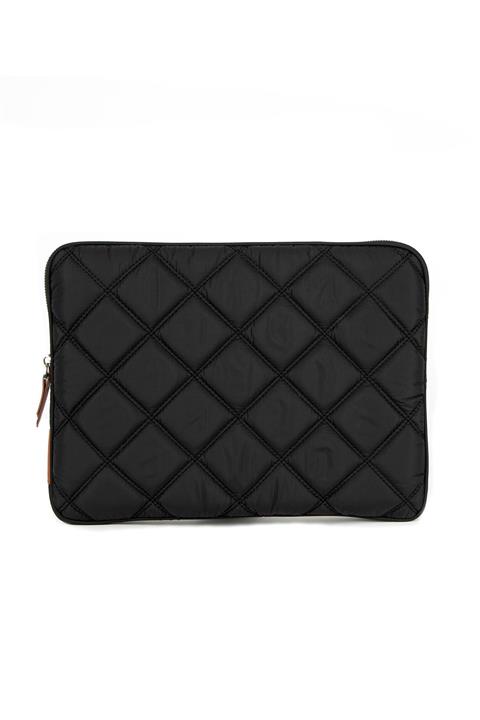 MORCA Su Geçirmez Kapitone Kumaş Laptop Kılıfı 15.6 & 16 Inç Siyah