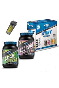 West Nutrition Whey Protein Tozu + Bcaa 4:1:1 + Kreatin Monohidrat Paketi