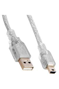 SLINK Sl-uk55 Usb 2.0 5 m Şeffaf Usb Am Mini 5 Pin Kablo