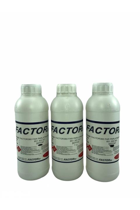 Factor360 Buharlı Araba Far Temizleme Sıvısı 3 Adet (3990 GR)