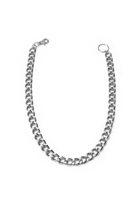 Kirpi Concept Unisex Beyaz Klasik Tekli Pantolon Zinciri 50 cm