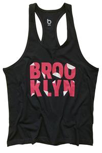 BLUU Unisex Siyah Fitness Gym Tank Top Brooklynp Sporcu Atleti
