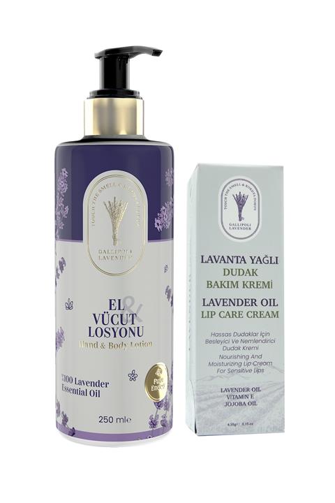 Dr. Lavender Lavanta Yağlı Terapi El Yüz Vücut Losyonu 250 Ml + Lavanya Yağlı Dudak Bakım Balmı