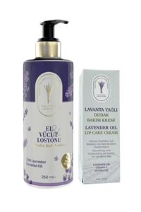 Dr. Lavender Lavanta Yağlı Terapi El Yüz Vücut Losyonu 250 Ml + Lavanya Yağlı Dudak Bakım Balmı