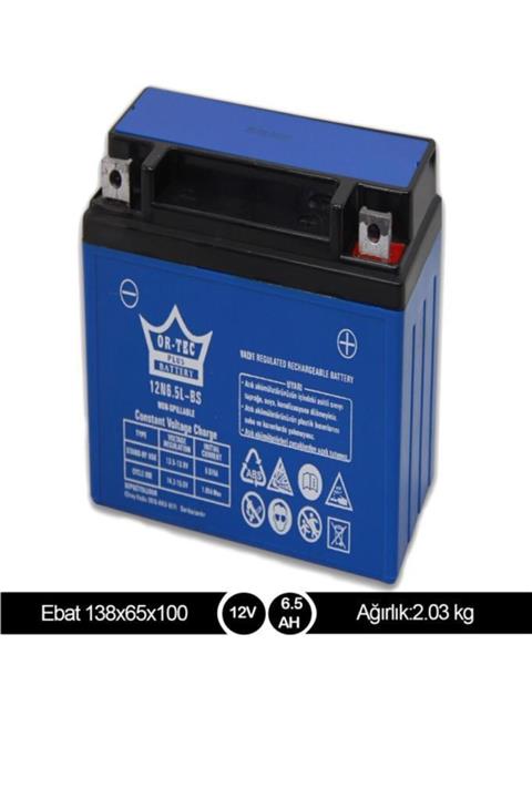 ORTEC 12v 6.5 Ah 12n6.5l-bs Motosiklet Aküsü 2020 Üretim