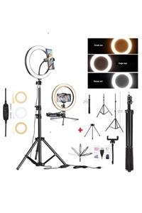 EN SİGA Ring Light Youtuber Tiktok Çekim Telefon Tutucu Makyaj Işığı 10 Inç +2.1 Mt Tripod+ Masa Ayaklı