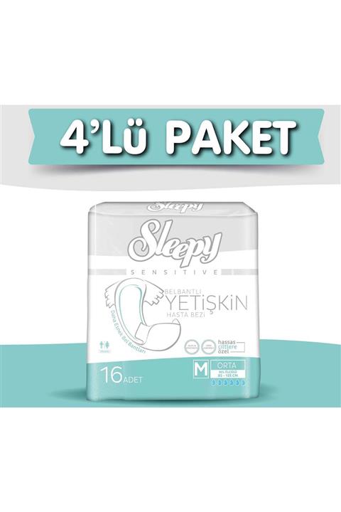 Sleepy 4'Lü Sleepy Medium Yetişkin Bezi 16X4 64 Adet