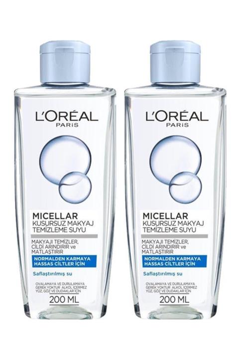 L'Oreal Paris Loreal Micellar Kusursuz Makyaj Temizleme- Normal 200ml X2