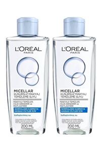 L'Oreal Paris Loreal Micellar Kusursuz Makyaj Temizleme- Normal 200ml X2