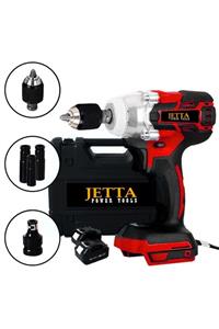 Jetta Power Tools 42 W 5ah Kömürsüz Çift Akülü Metal Mandrenli Çantalı Torklu Vidalama Somun Sökme