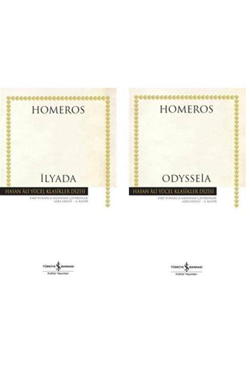 İş Bankası Kültür Yayınları Ilyada Odysseia 2 Kitap Set Homeros Karton Kapak