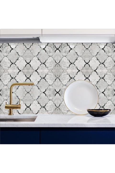 Bigaimaj Mutfak Tezgah Arası Folyo Kaplama Taş Mermer Desen