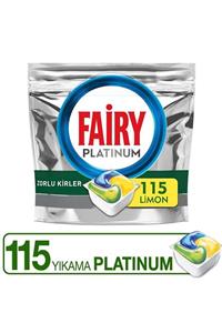 Fairy Platinum 115'li Bulaşık Makinesi Deterjanı Tableti / Kapsülü Limon Kokulu