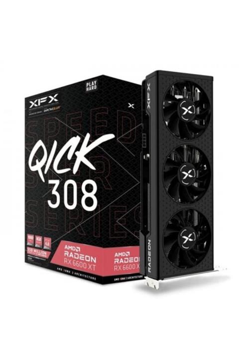 XFX Amd Radeon Rx 6600 Xt Speedster Qıck 308 Rx-66xt8lbdq 8 Gb Gddr6 128 Bit Garantili Uyumlu