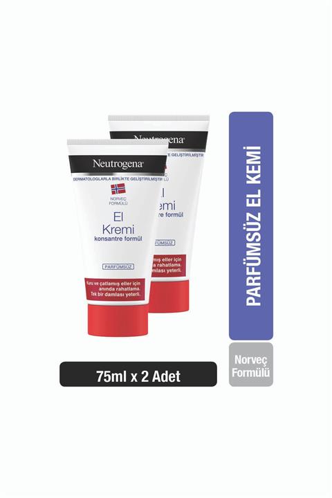 Neutrogena Norveç Formülü El Kremi Parfümsüz 75 Ml X 2 Adet