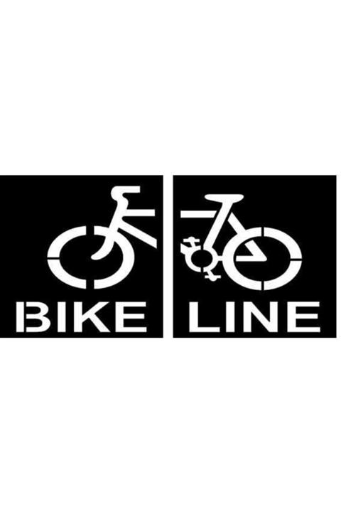 Engpars Alüminyum Boyama Şablonu Bisiklet Yolu 100x200cm,bisiklet Yolu Boyama Şablonu Alüminyum100x200cm 2li