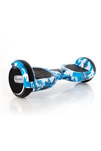 CityMate Elektrikli Kaykay Hoverboard 6.5 Inch Mavi Kamuflaj Grafity Desenli Akıllı - Çanta Hediyeli