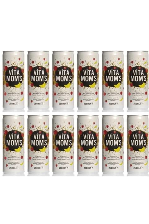 Vitamoms Emziren Anneler Için Karışık Meyveli Içecek - Muz Elma Çilek 250 ml 12'li Paket