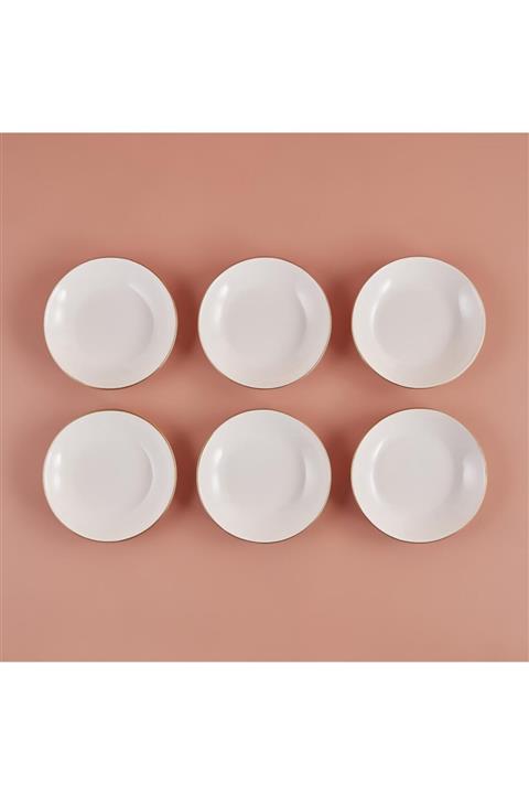 Bella Maison Allure Seramik Yemek Tabağı 6'lı Beyaz 21 cm