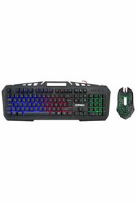 Everest Rampage KMX-99 Gaming Siyah Usb Gökkuşağı Zemin Aydınlatmalı Q Oyuncu Klavye + Mouse Set