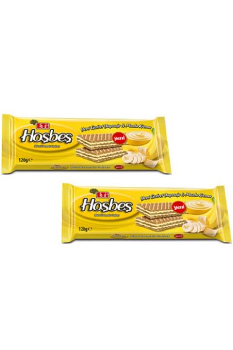 Eti Hoşbeş Muz Kremalı Gofret 120 Gr. X 2 Adet