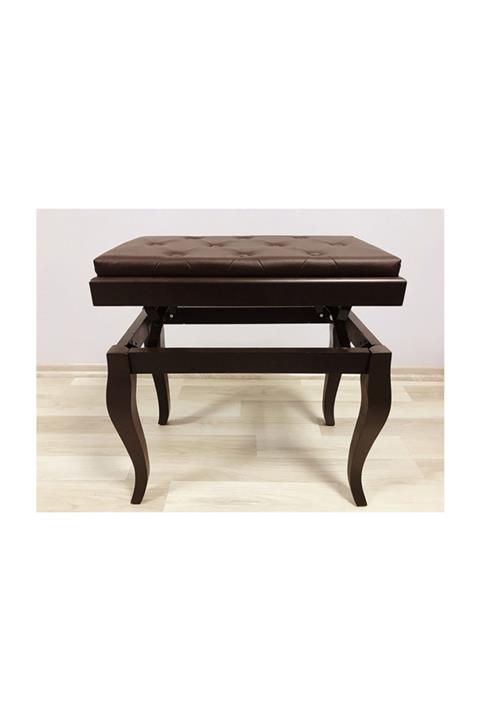 İREM Ayarlı Piyano Taburesi Ahşap Kahverengi