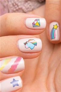 Artikel Unicorn Tırnak Dövmesi Tırnak Tattoo Nail Art Tırnak Sticker