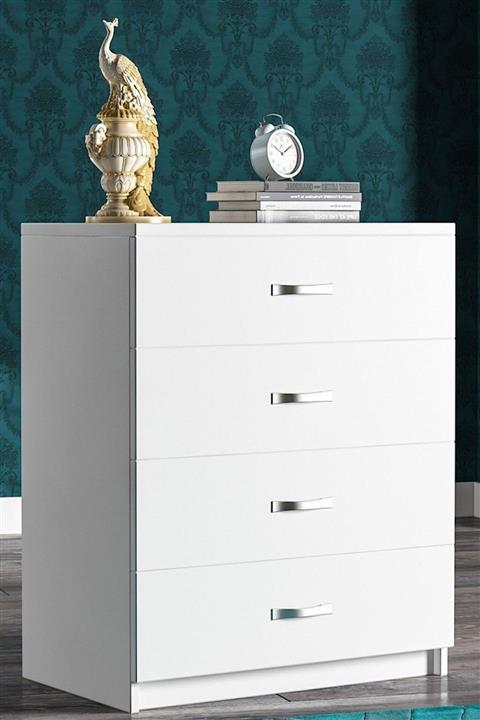 AEKA Ae-1045 Açelya 4 Çekmeceli Şifonyer Beyaz