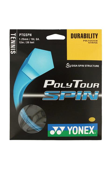 YONEX Unisex Tenis Kordajı - Poly Tour Spin 125 12M - PTS12-M125