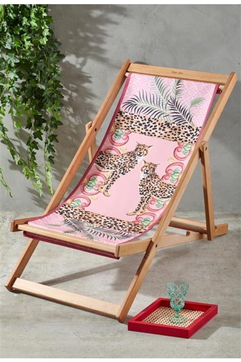 CHIARA ALESSI Il Gıardıno Şezlong Pembe Leopar Desenli