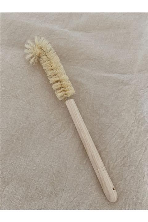 Dekorzdükkan Ahşap Dekoratif Biberon Fırçası (krem)