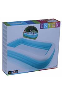 Intex 3 Halkalı Büyük Şişme Aile Havuzu 305x183x56 Cm -58484