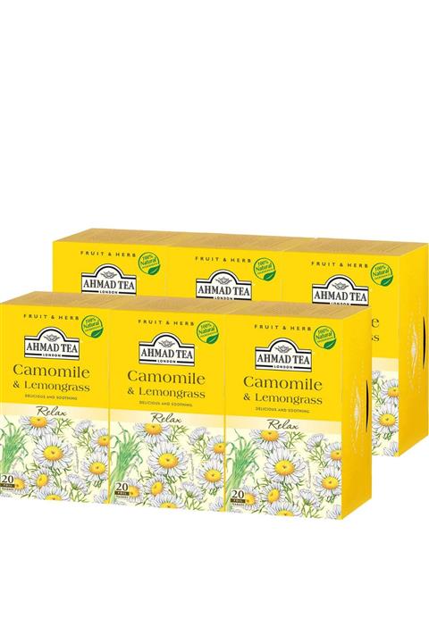 Ahmad Tea - Camomile & Lemongrass - Case Of 6 - 20 Count (20 Li 6 Paket)