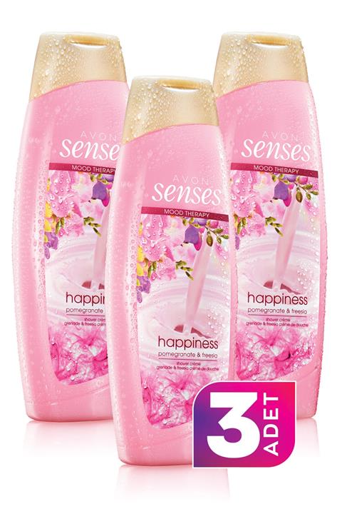 AVON Senses Mood Therapy Happy Duş Jeli 500ml - 3'lü Paket