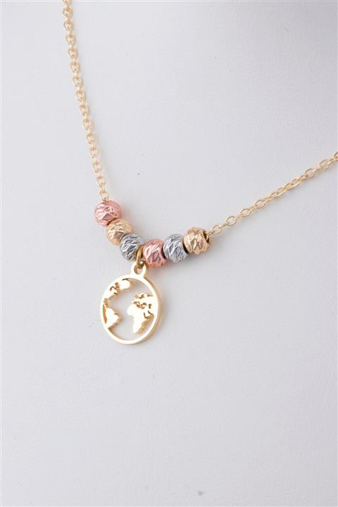 Sortie Aksesuar Dünya Figürlü Dorika Kolye 005