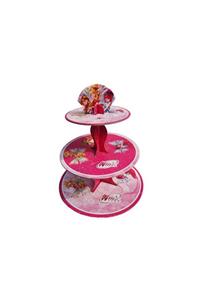 Eminonutoptanci Pembe 3 Katlı Karton Winx Temalı Cupcake Kek Standı