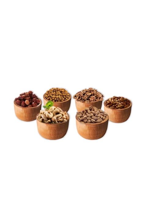 HOBİCİM Doğal Ahşap Çerezlik 6 Adet