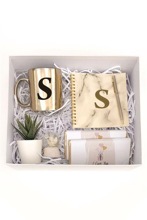 HEDİYEDİYE Baş Harfi Sen S Harfi Hediye Kutusu