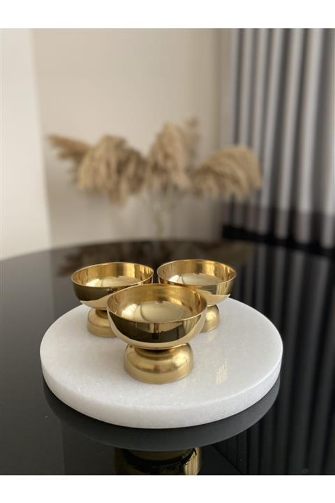 Gaios Design Gold Altın Cup (1 ADET) / Kase / Dondurmalık / Lokumluk / Çerezlik