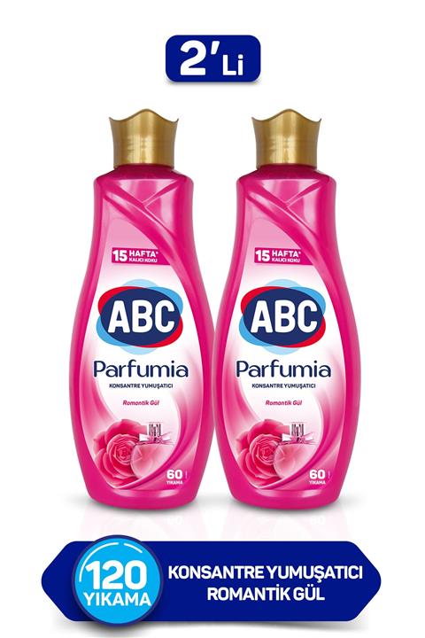 ABC Konsantre Yumuşatıcı Romantik Gül 1440 Ml 2'li Paket